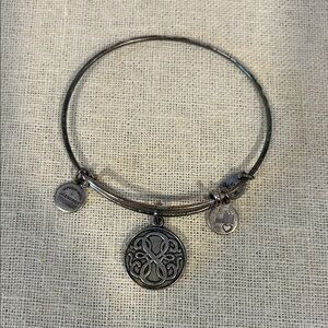 ALEX and ANI Silver Charm Bangle Bracelet